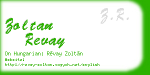 zoltan revay business card